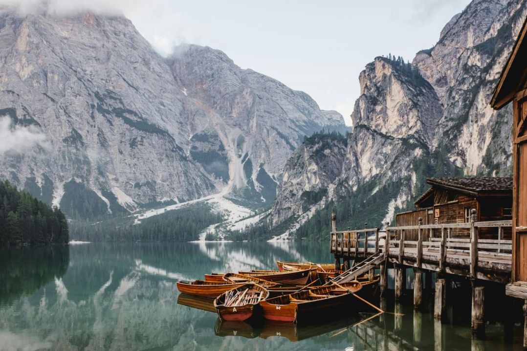 Curve on alpine road